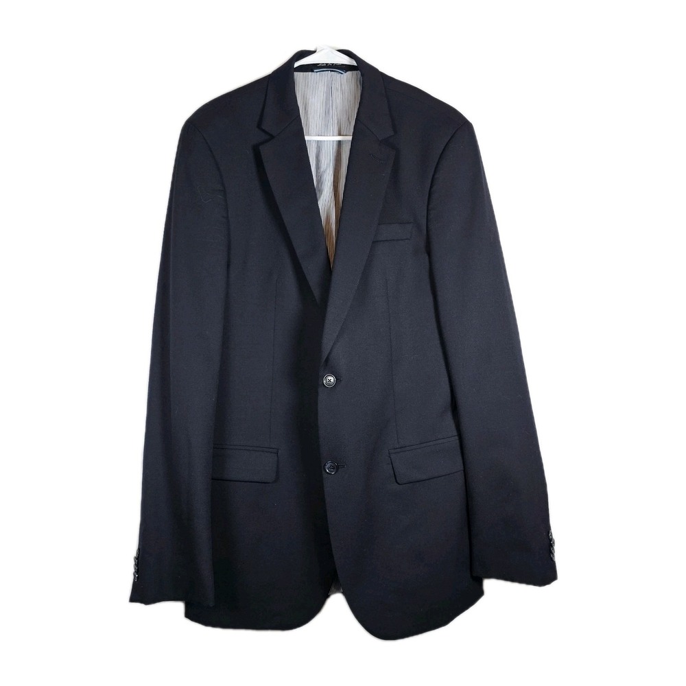 Tommy Hilfiger Navy Wool Blend Sport‎ Coat Blazer 42 L (40L) Double Vent Lined